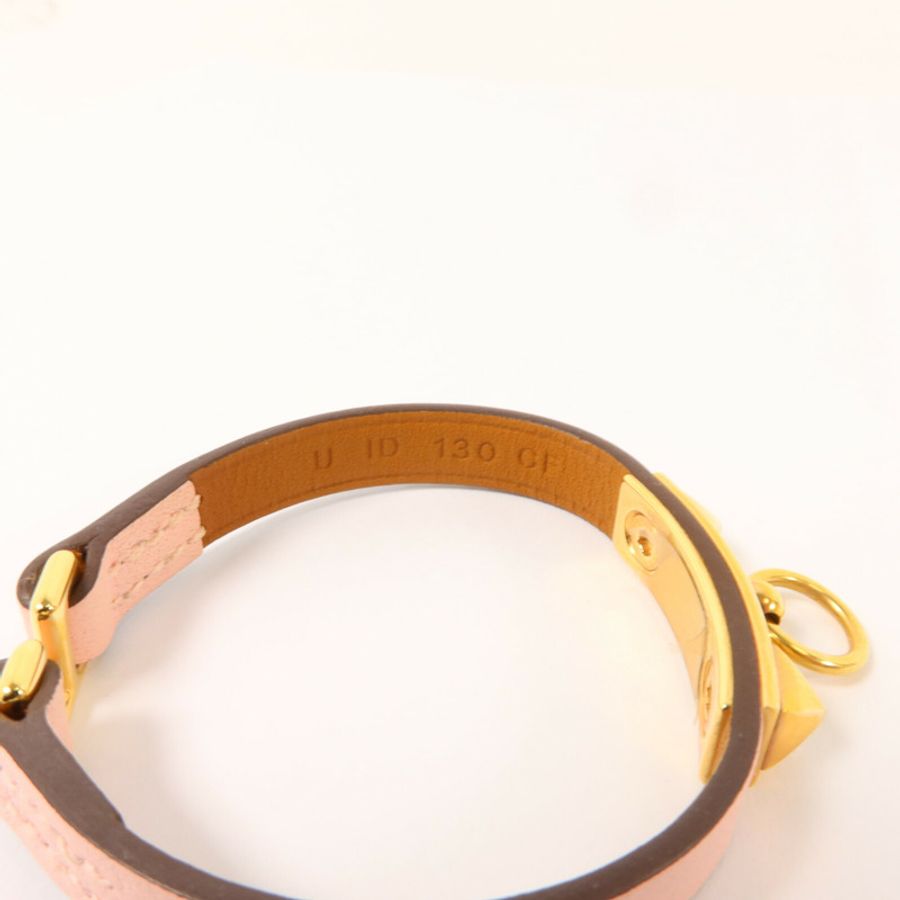 HERMES Swift皮革Rivale Mini手鐲Mauve Sylvestre-7