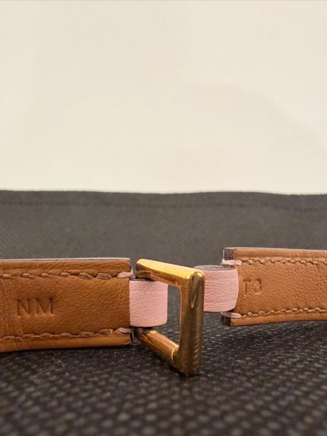 Hermes 櫻花粉Swift Rivale double 手環-23
