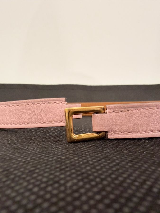 Hermes 櫻花粉Swift Rivale double 手環-25