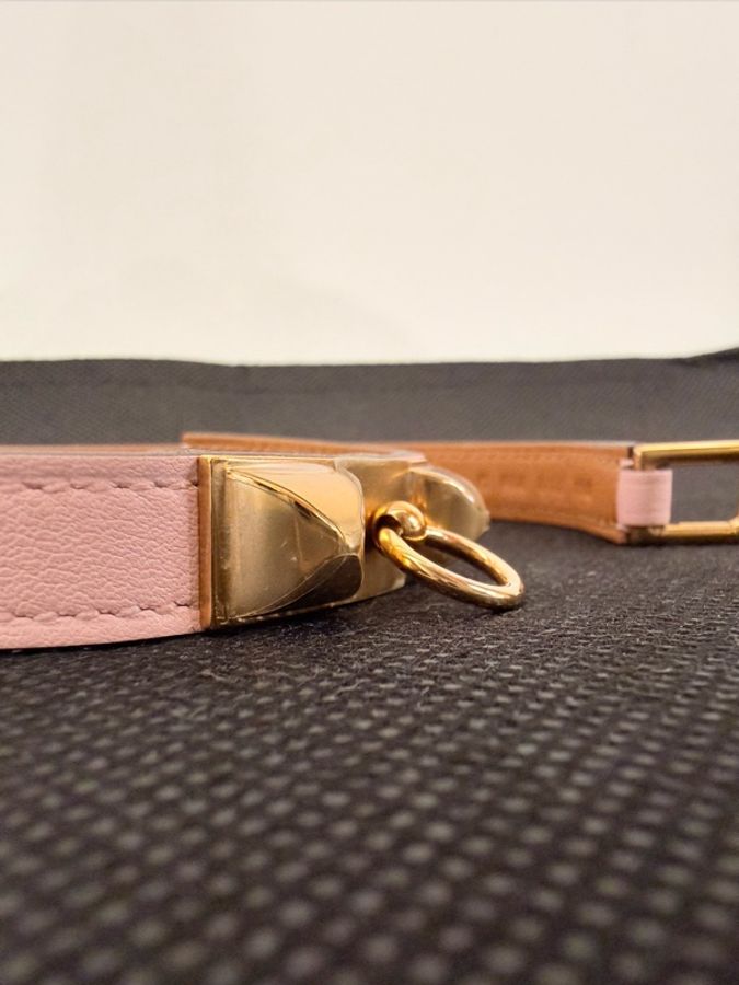 Hermes 櫻花粉Swift Rivale double 手環-30
