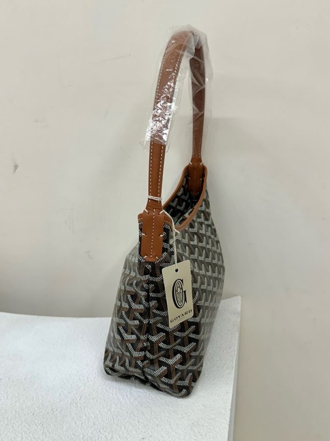 全新goyard boheme mini hobo black and tan 黑棕色 手提包 單肩包 流浪包-1