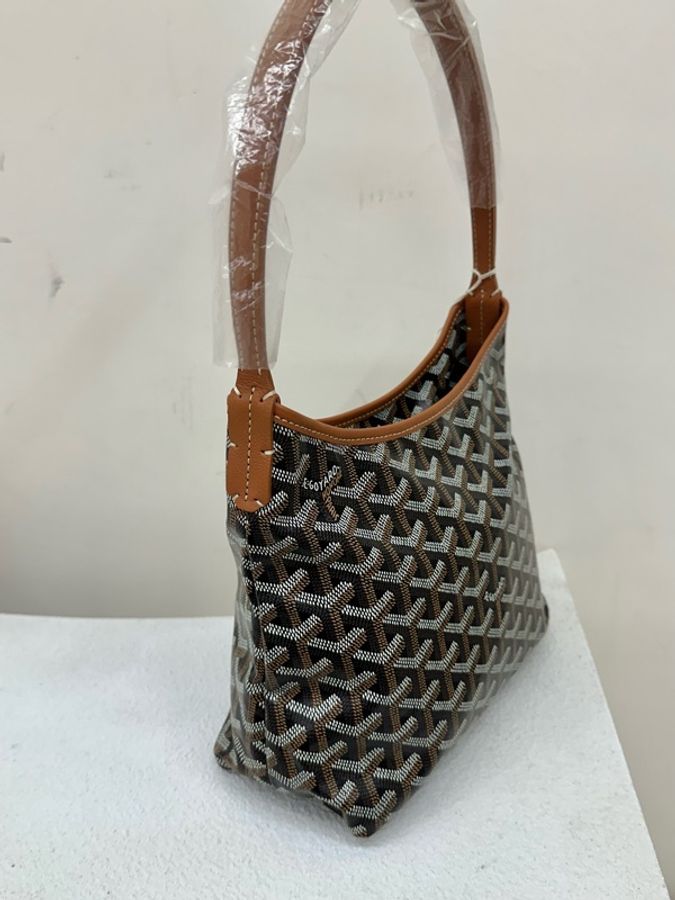 全新goyard boheme mini hobo black and tan 黑棕色 手提包 單肩包 流浪包-3