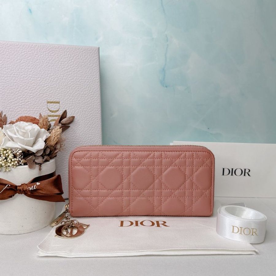 DIOR Cannage拉鍊長夾-0