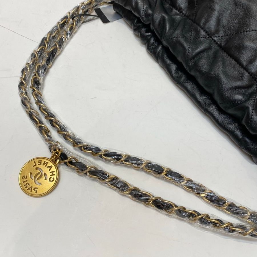 芯片款CHANEL香奈儿黑金22Bag小号垃圾袋35*37*7-12