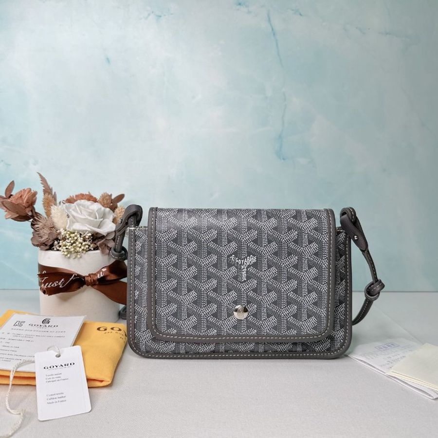 GOYARD 全新Plumet灰色信封斜背包-0