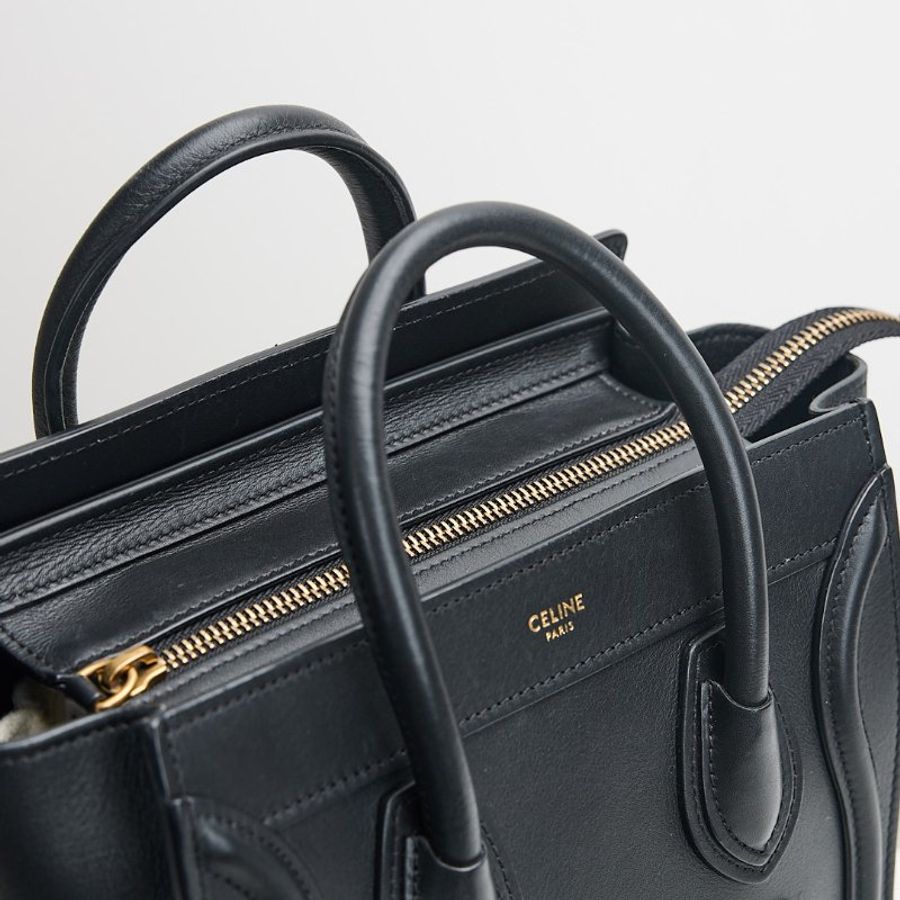 二手Celine Nano Luggage笑臉包/黑色-3