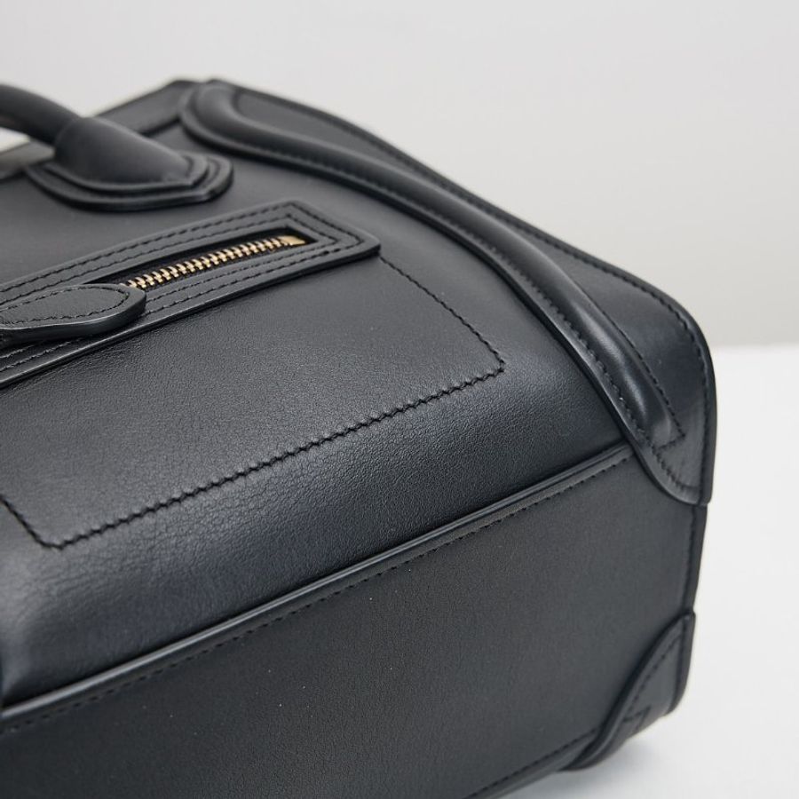 二手Celine Nano Luggage笑臉包/黑色-4