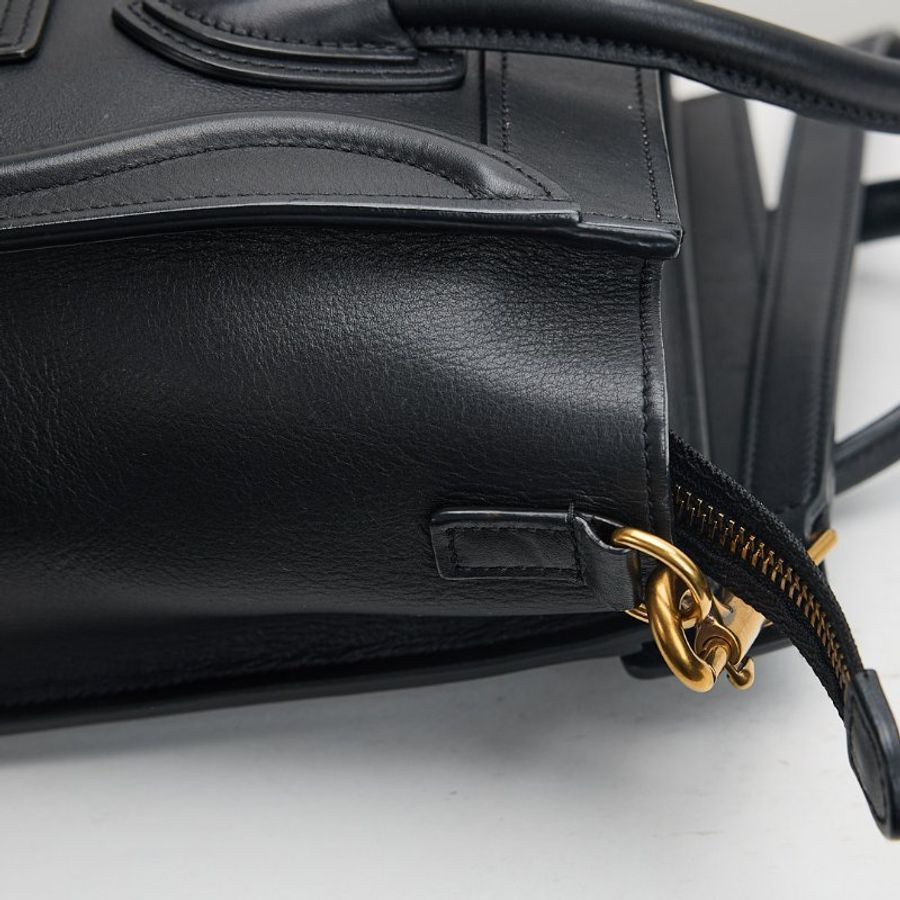 二手Celine Nano Luggage笑臉包/黑色-5