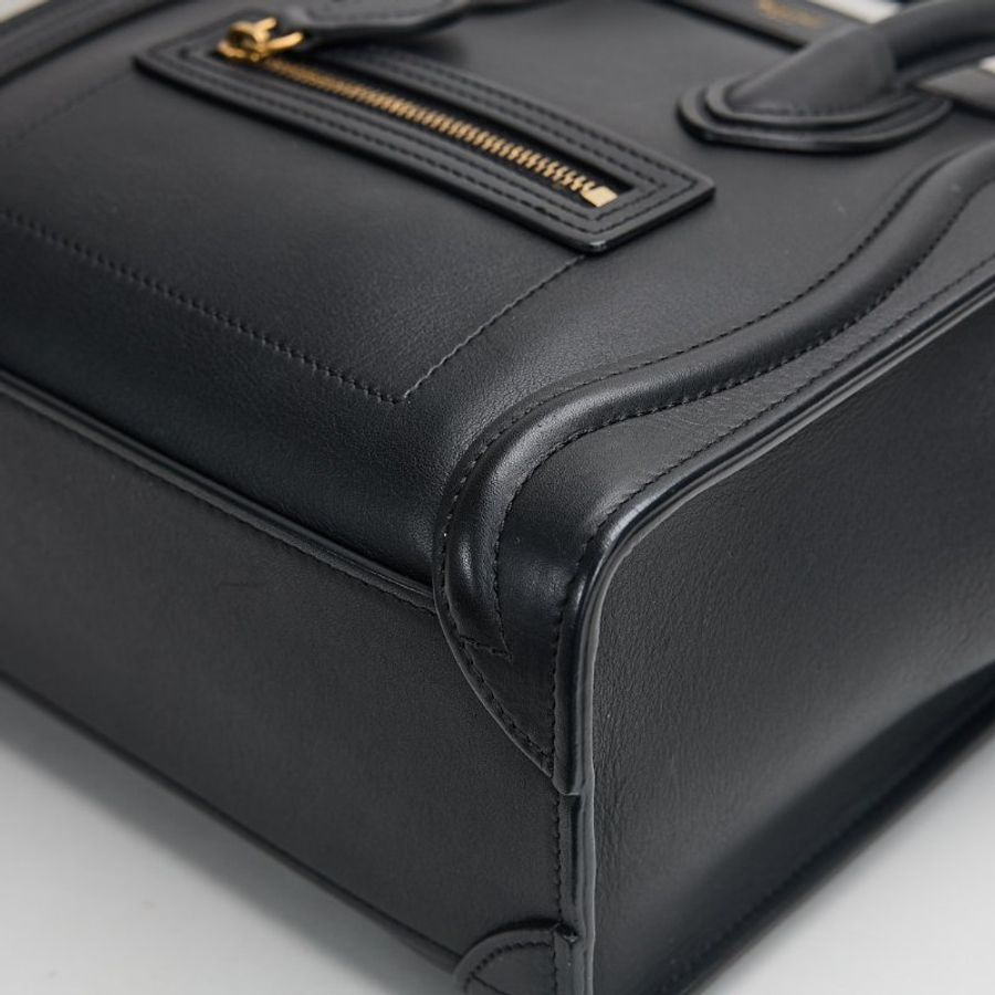 二手Celine Nano Luggage笑臉包/黑色-6