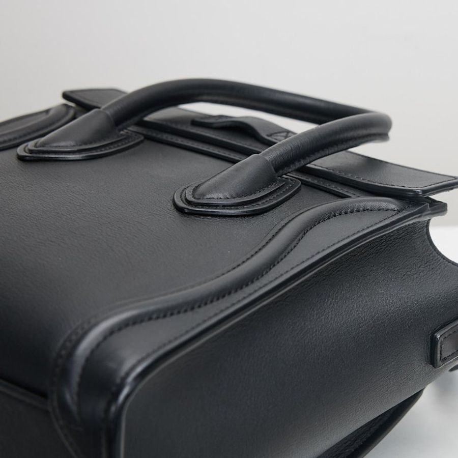 二手Celine Nano Luggage笑臉包/黑色-8