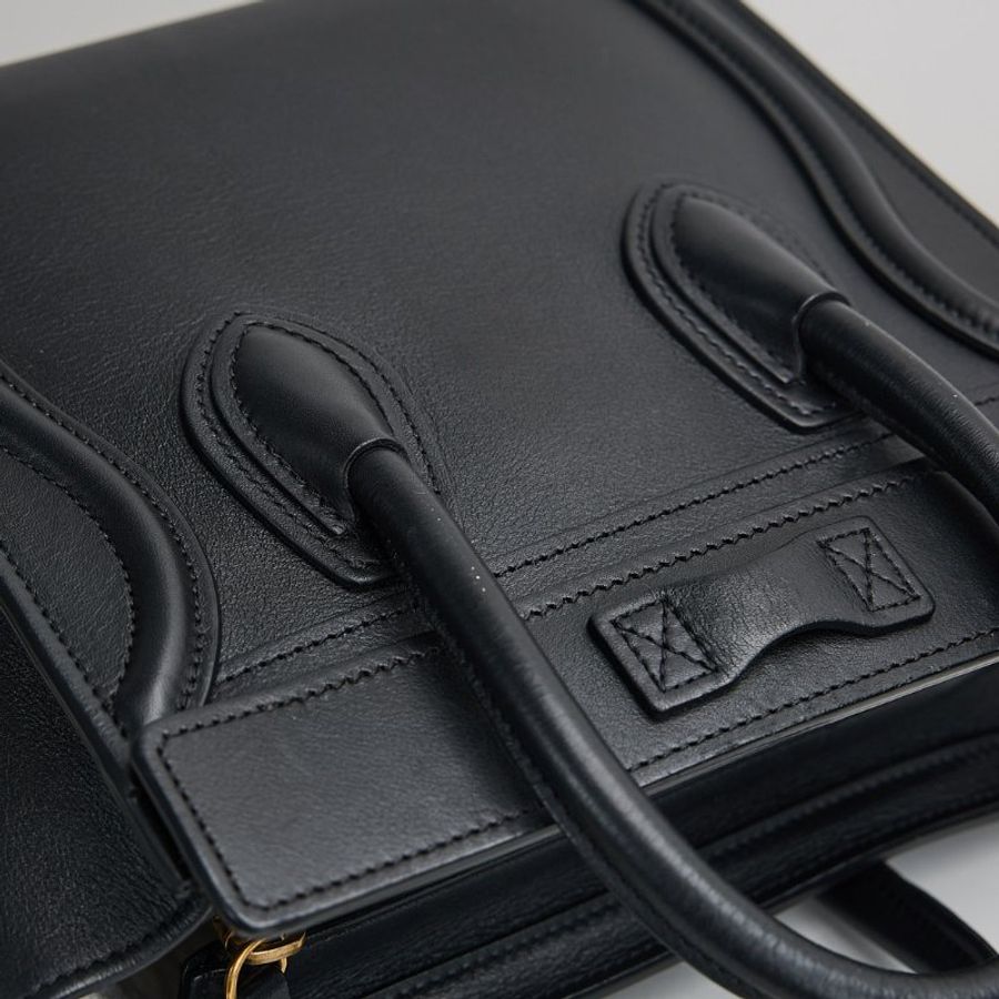 二手Celine Nano Luggage笑臉包/黑色-10