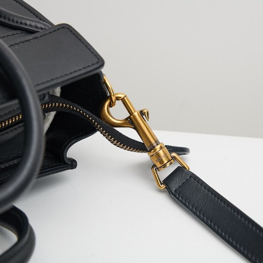 二手Celine Nano Luggage笑臉包/黑色-11