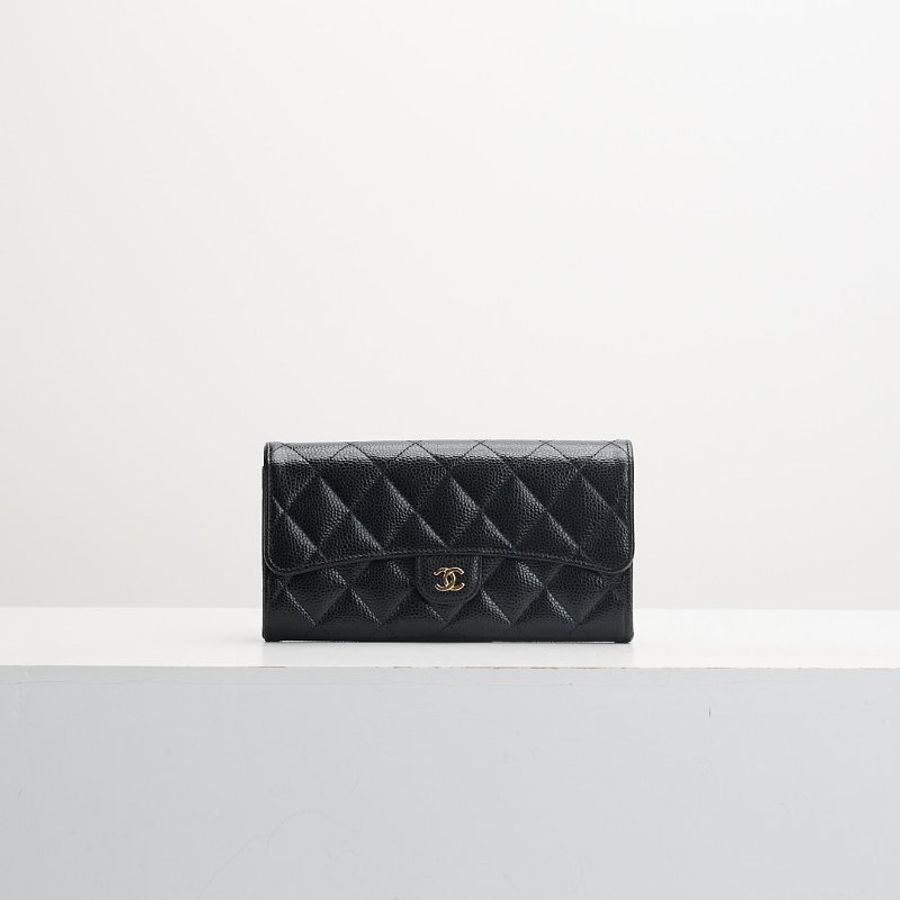 Chanel cf長夾/黑金牛-0