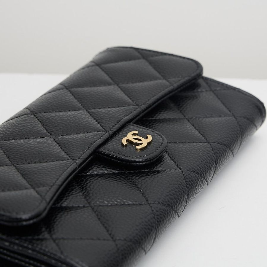 Chanel cf長夾/黑金牛-4