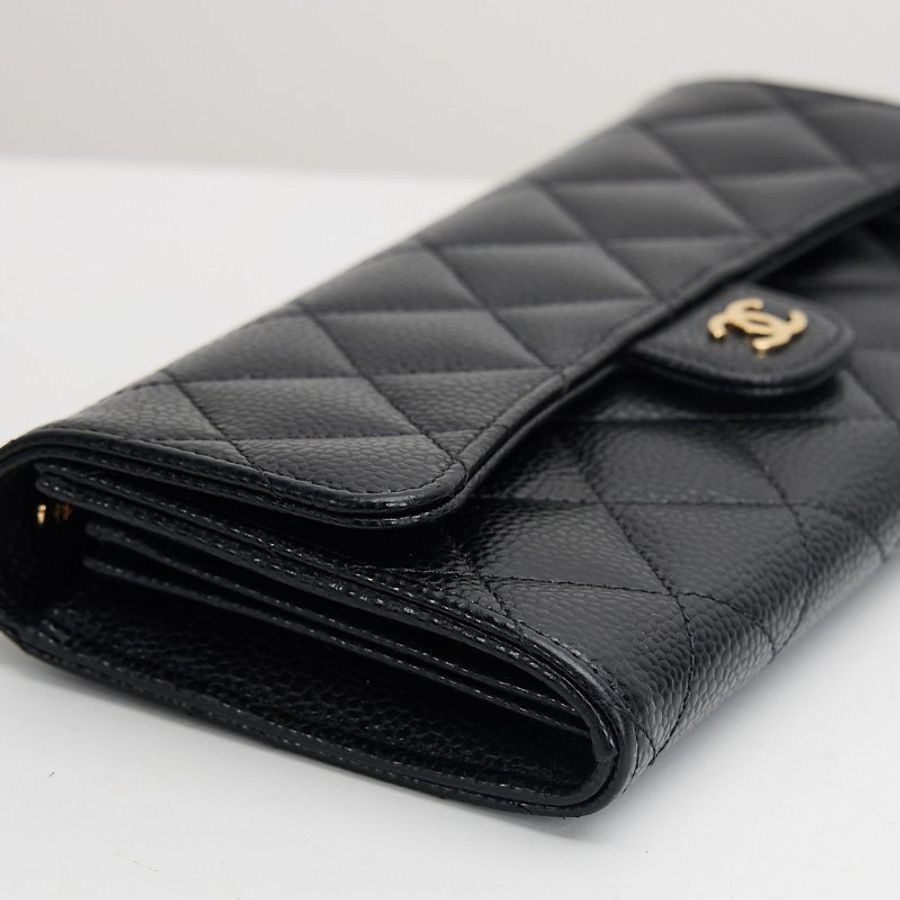 Chanel cf長夾/黑金牛-5