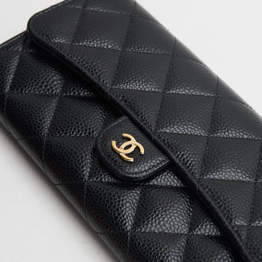 Chanel cf長夾/黑金牛-6