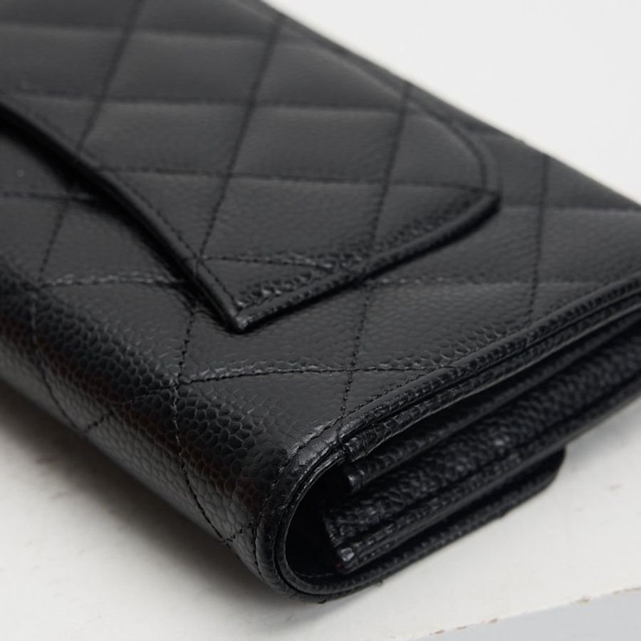 Chanel cf長夾/黑金牛-7