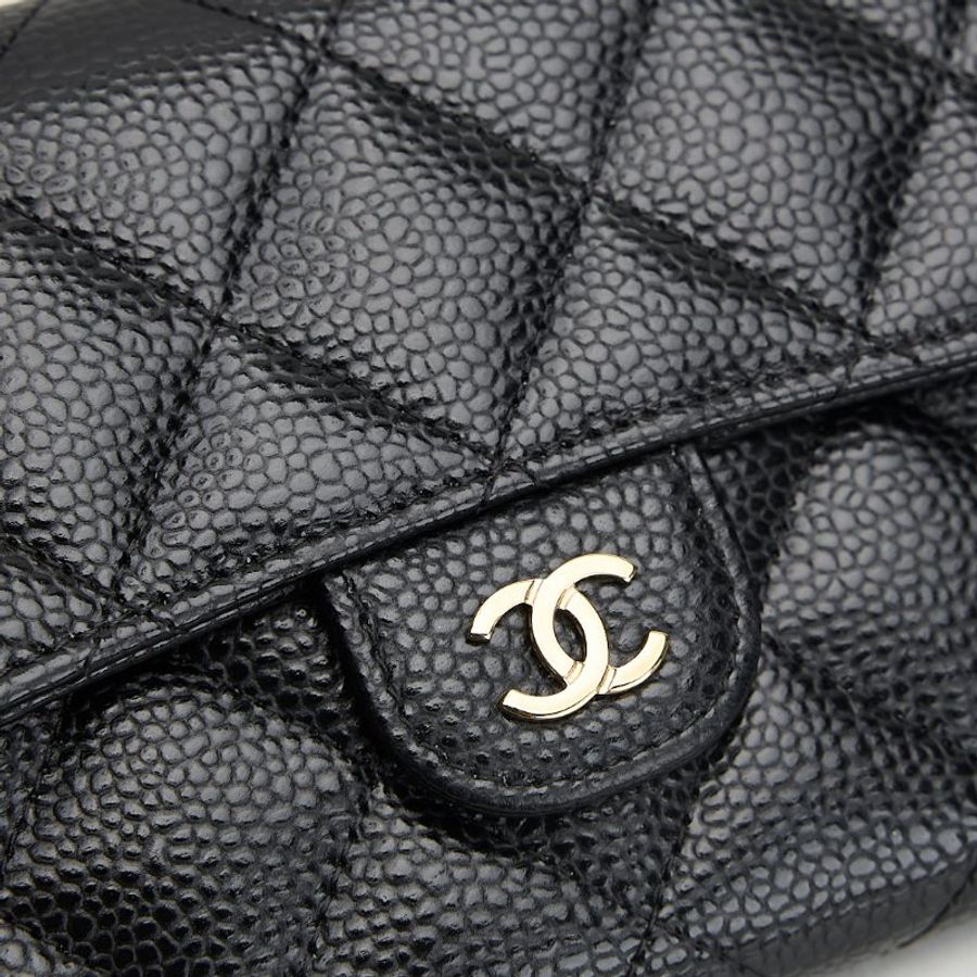 Chanel cf長夾/黑金牛-13