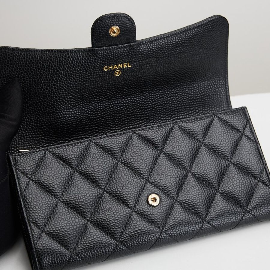 Chanel cf長夾/黑金牛-14