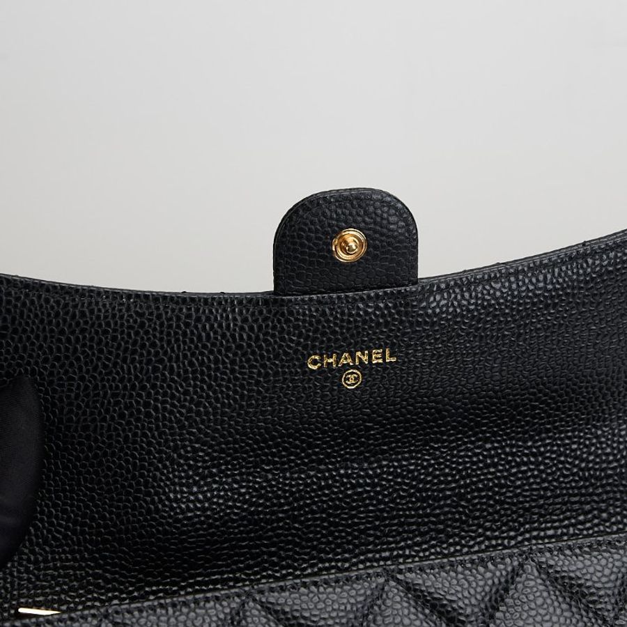 Chanel cf長夾/黑金牛-15
