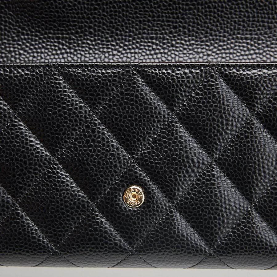 Chanel cf長夾/黑金牛-16
