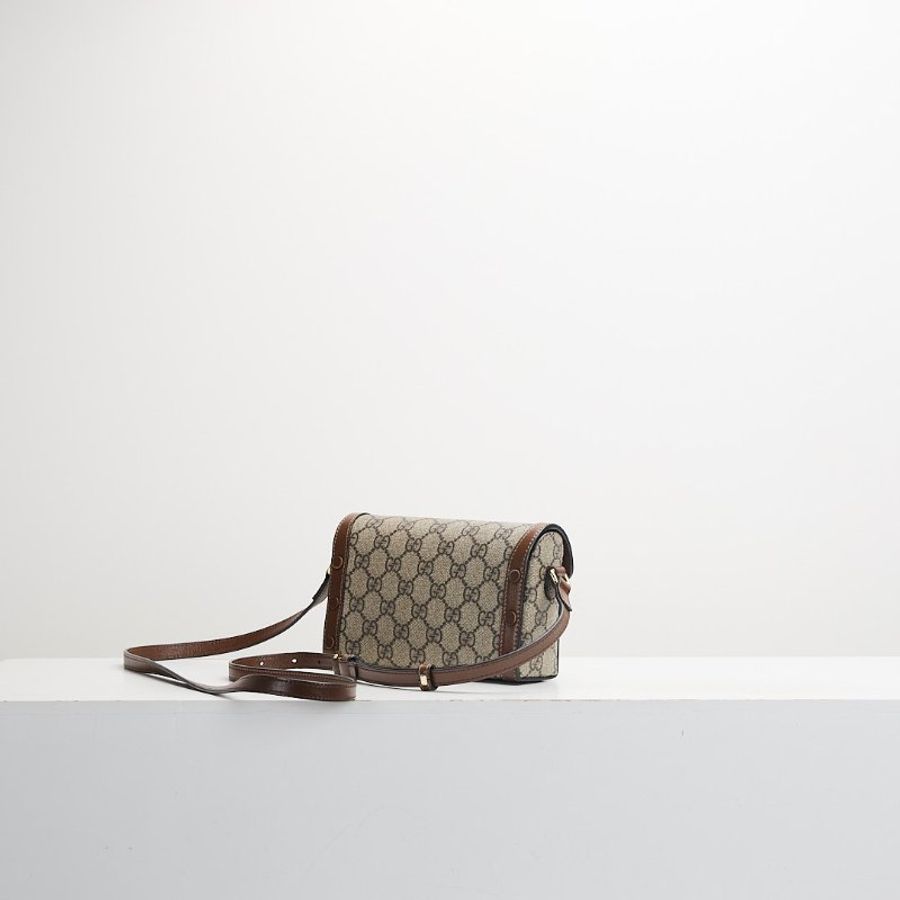 二手Gucci 1955 橫版手機包/棕老花-2