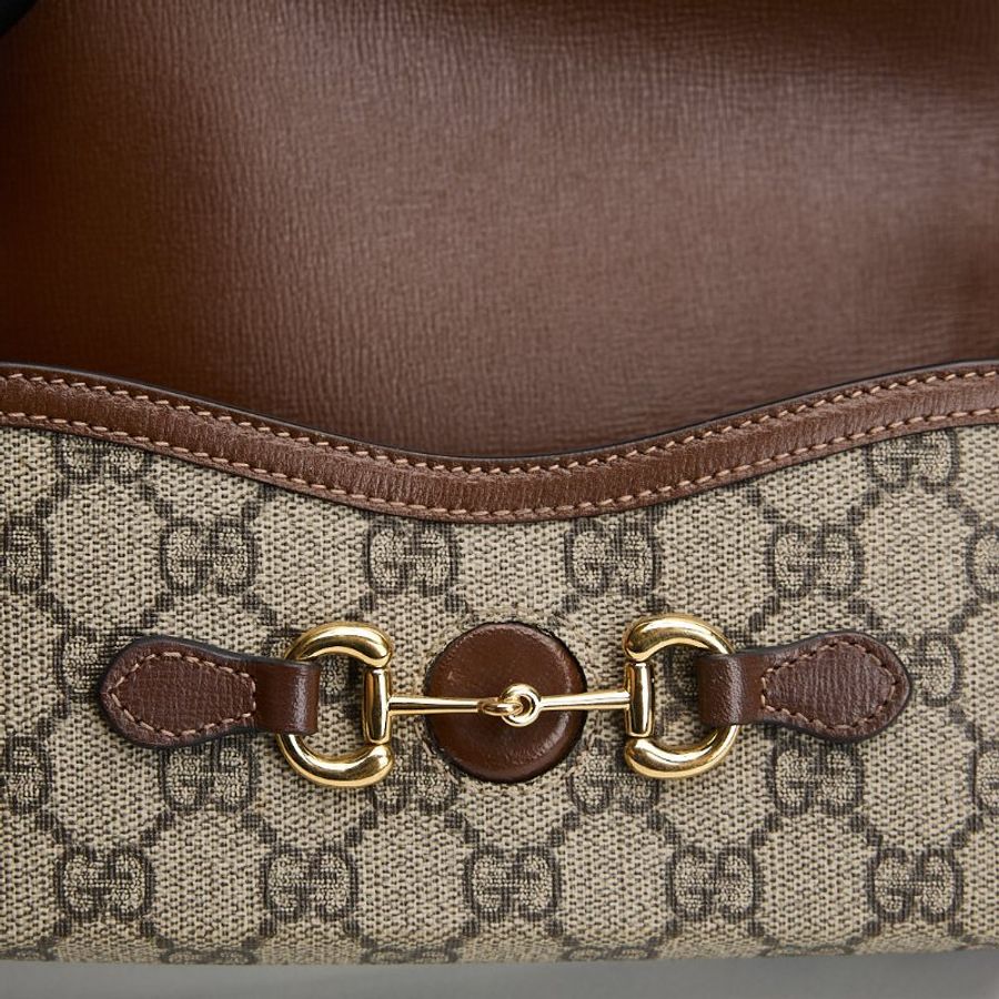 二手Gucci 1955 橫版手機包/棕老花-16