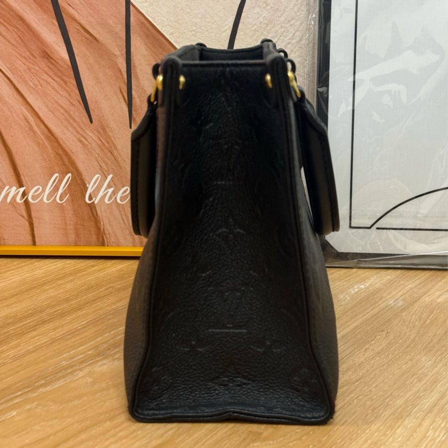 Lv on the go PM 全牛皮壓紋黑色 小號✨最新晶片款-2
