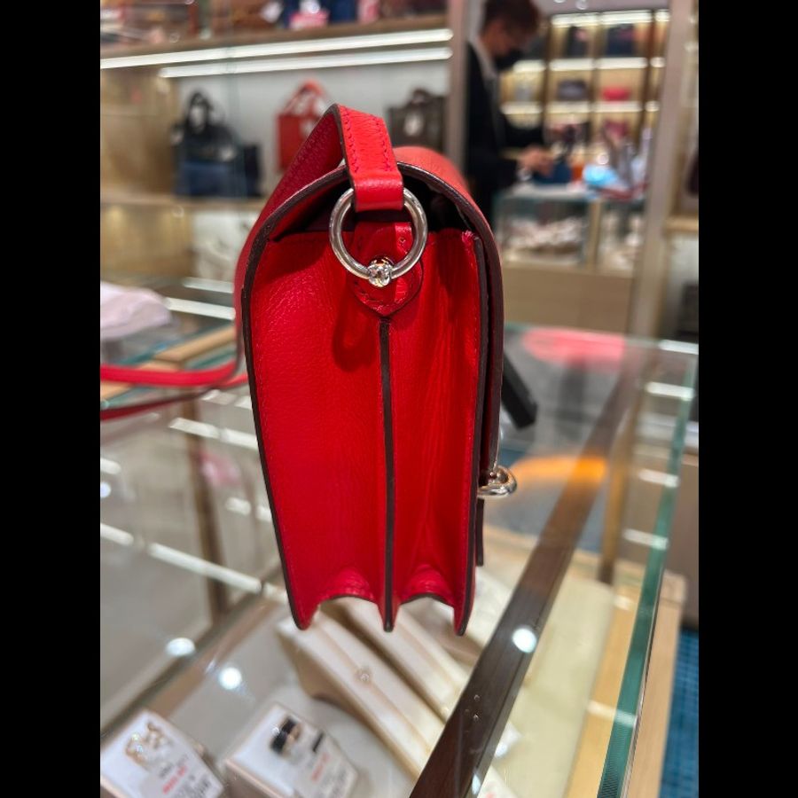 Hermes Mini Roulis Rouge Tomate-4