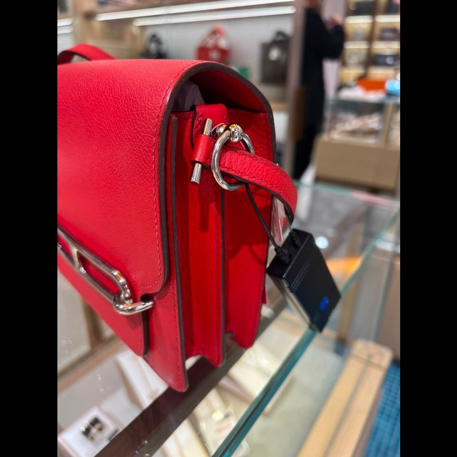 Hermes Mini Roulis Rouge Tomate-5