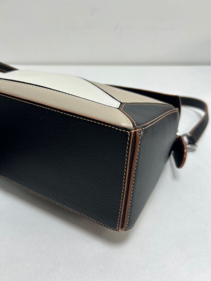 Loewe羅意威 Puzzle幾何包 小號,斑鳩灰拼黑色-4