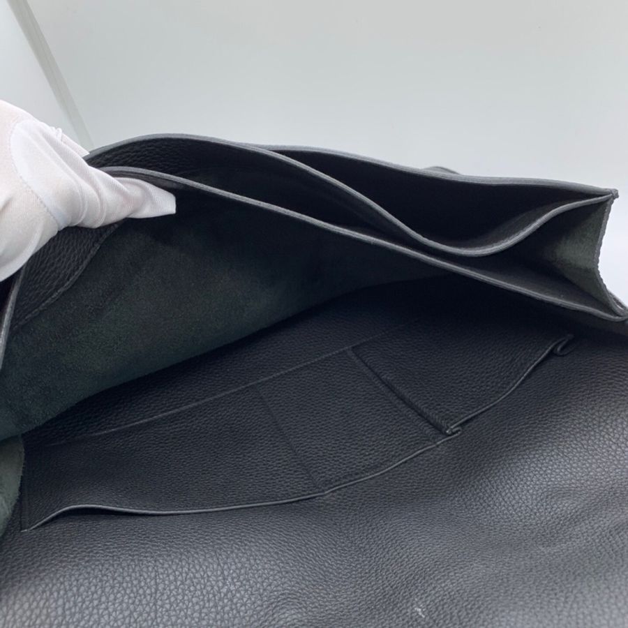 Hermes 愛馬仕 Sac à Dépêches 黑色手提公文包 框R Togo荔枝紋牛皮 鈀銀金屬鎖扣 尺寸約38*29cm經典款 皮質細膩 容量大 日常通勤 商務都很合適-3