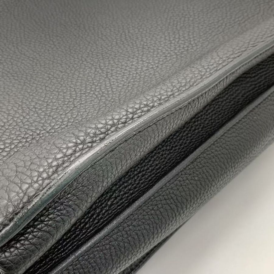 Hermes 愛馬仕 Sac à Dépêches 黑色手提公文包 框R Togo荔枝紋牛皮 鈀銀金屬鎖扣 尺寸約38*29cm經典款 皮質細膩 容量大 日常通勤 商務都很合適-15