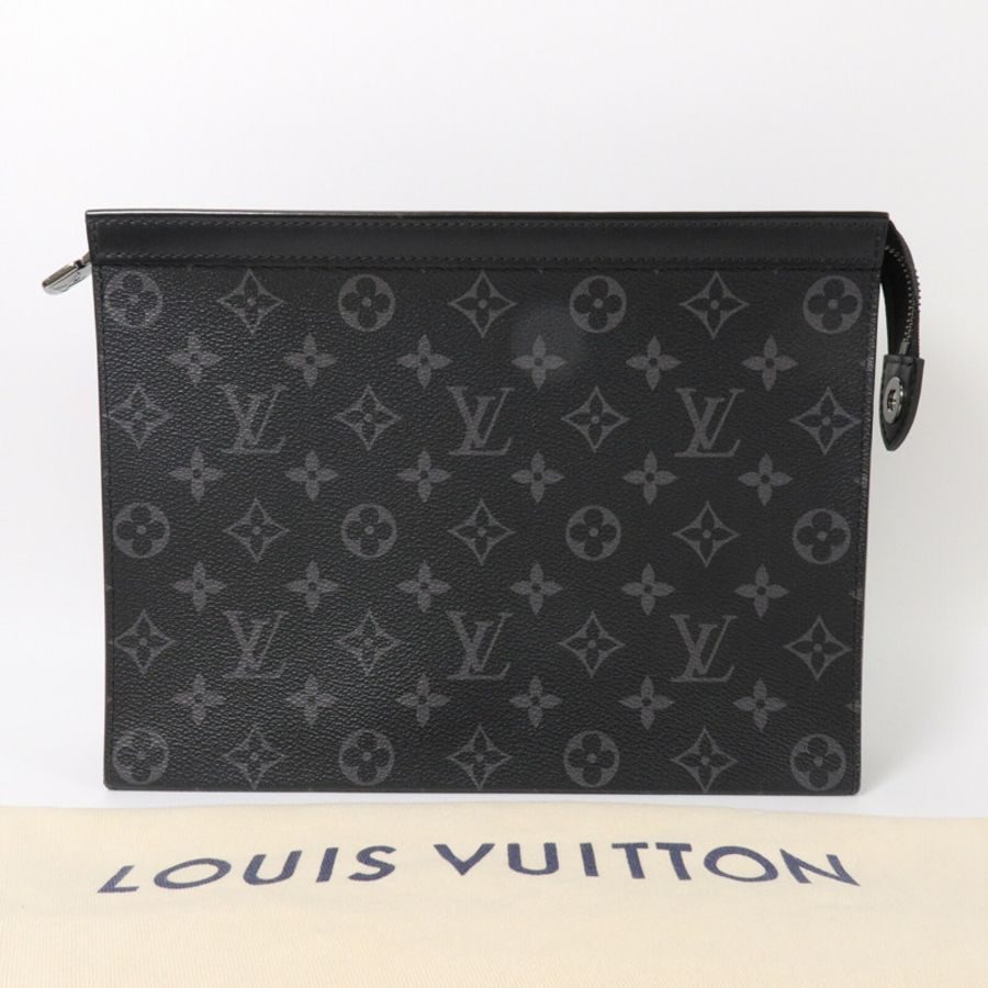 LOUIS VUITTON Monogram Eclipse Pochette Voyage MM手拿包-8