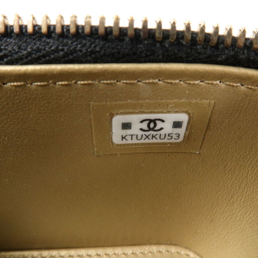 CHANEL 羊皮皮革Mini Vanity Case With Gold Ball鏈帶肩背袋-7
