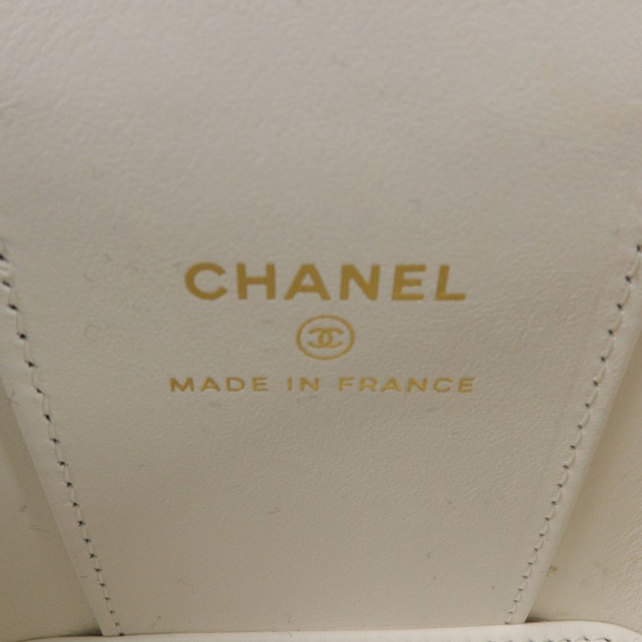 CHANEL 牛皮皮革Mini Vanity Case鏈帶肩背袋-5