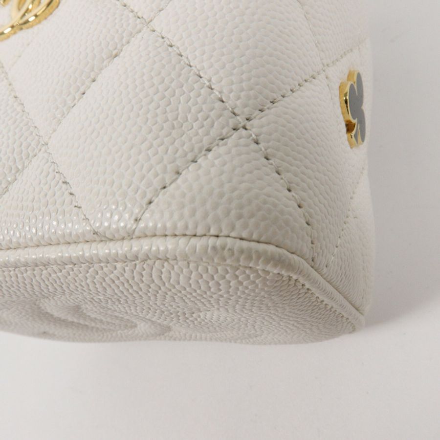 CHANEL 牛皮皮革Mini Vanity Case鏈帶肩背袋-13