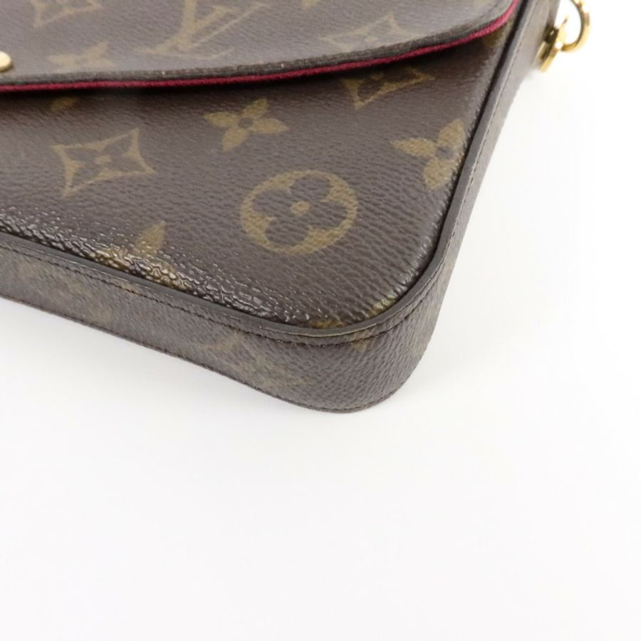 LOUIS VUITTON Monogram Pochette Felicie鏈帶肩背袋-10