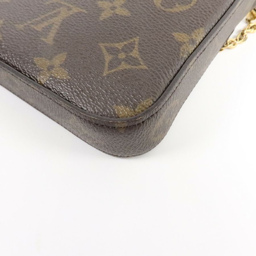 LOUIS VUITTON Monogram Pochette Felicie鏈帶肩背袋-12