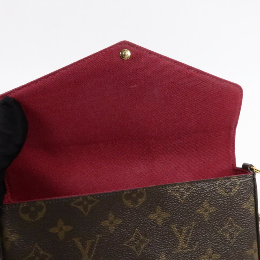 LOUIS VUITTON Monogram Pochette Felicie鏈帶肩背袋-14