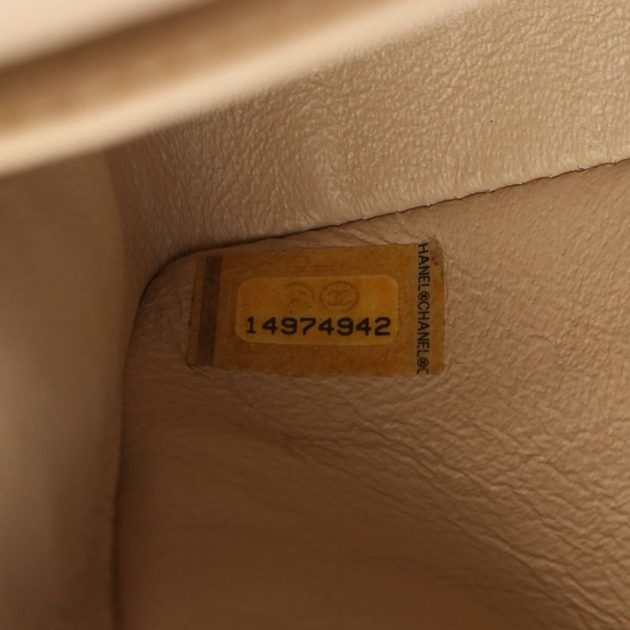 香奈兒 (CHANEL) Matelasse W 翻蓋肩背包 A01112 皮革 米色 二手 女士 SHW CC-4
