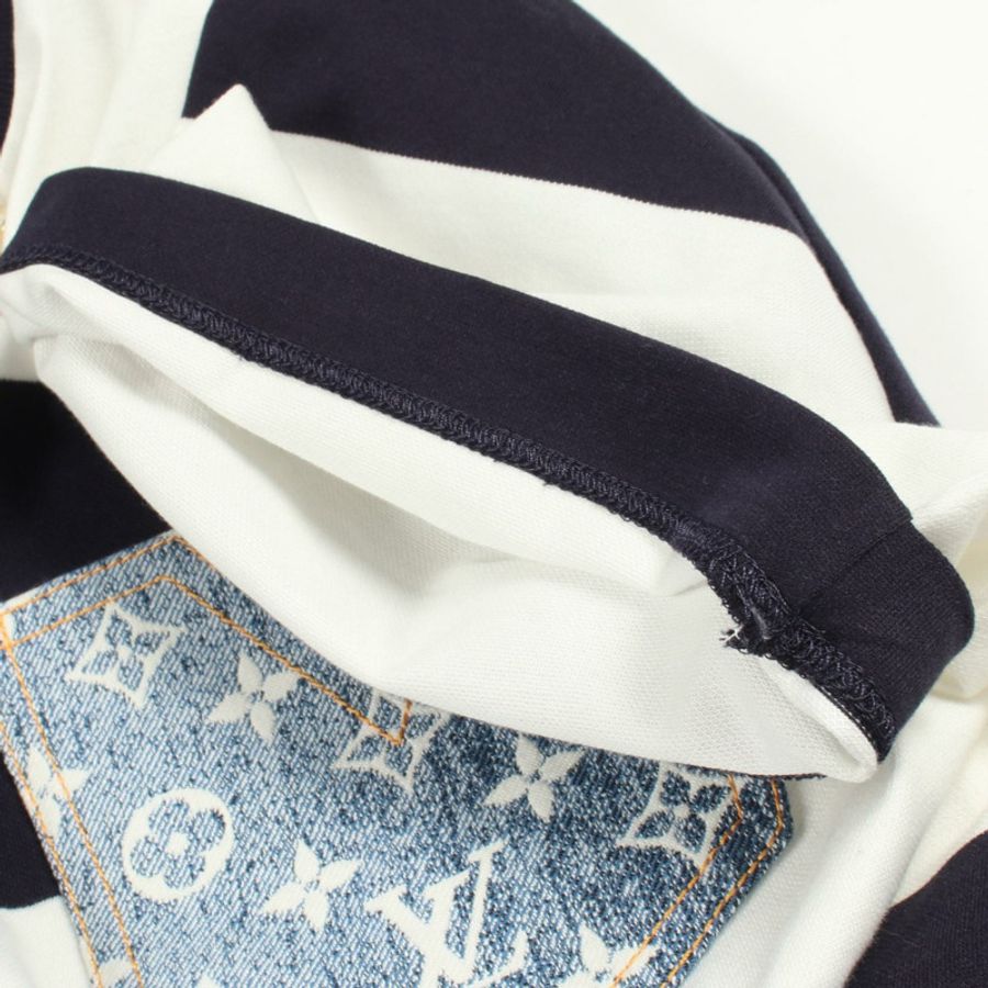 路易威登條紋Monogram短袖洋裝 RW221J LO7 FMDR39 棉質 #XXL-5