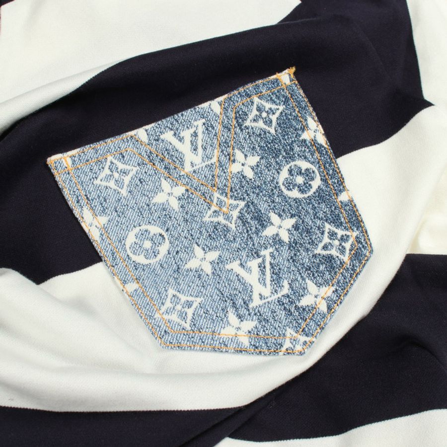 路易威登條紋Monogram短袖洋裝 RW221J LO7 FMDR39 棉質 #XXL-7