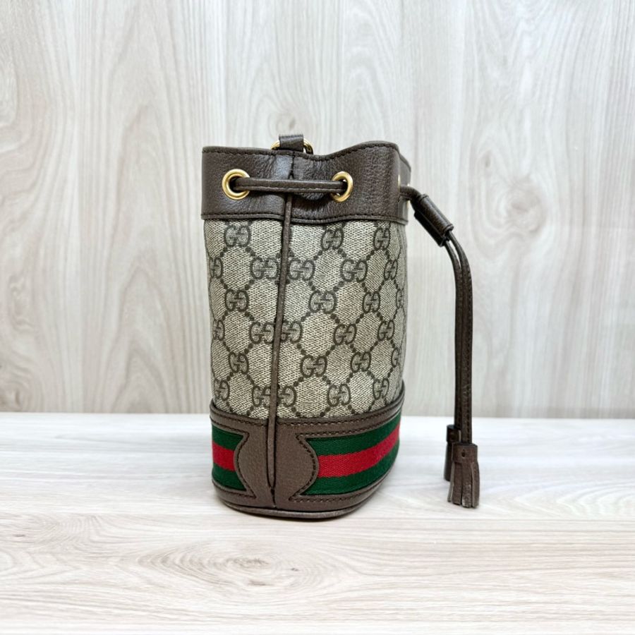 GUCCI💚原花OPHIDA MINI小水桶550620-4