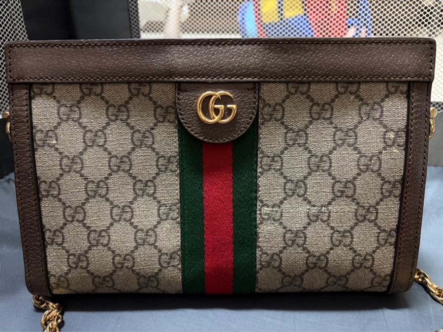 Gucci Ophidia GG金鏈磁吸包-0