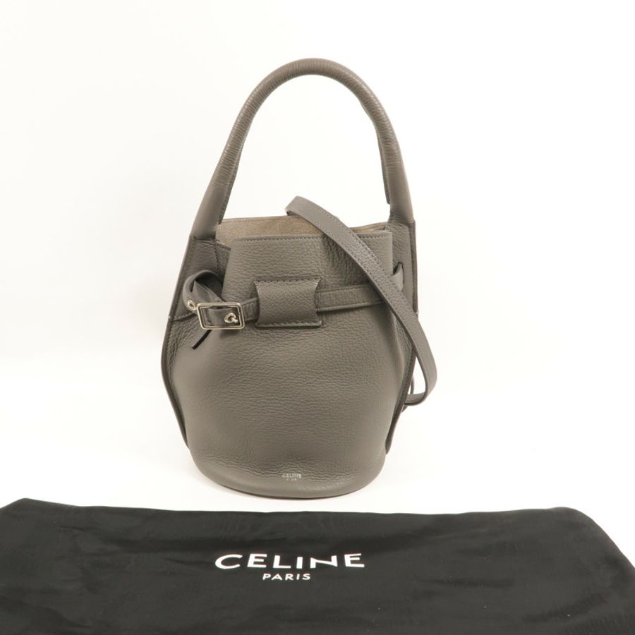 CELINE 牛皮皮革Nano Bucket手挽肩背兩用袋-10
