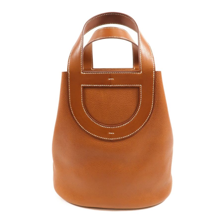 HERMES Barenia皮革In The Loop 23手挽袋Fauve-1
