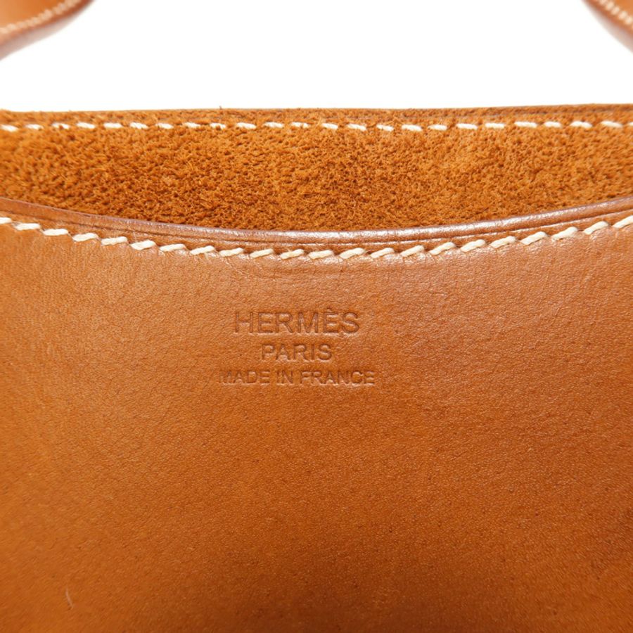 HERMES Barenia皮革In The Loop 23手挽袋Fauve-7