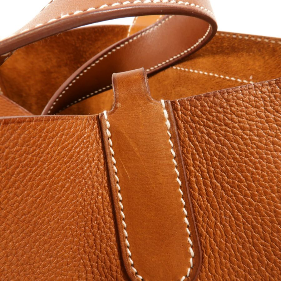 HERMES Barenia皮革In The Loop 23手挽袋Fauve-13