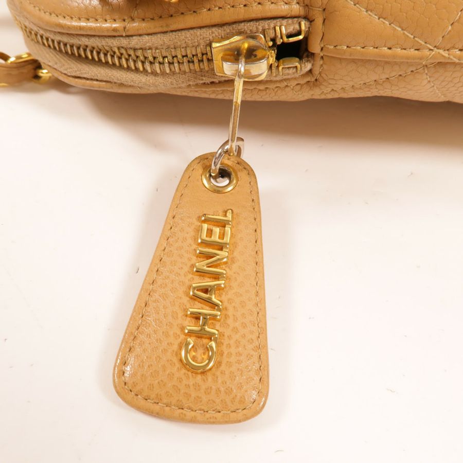 CHANEL 牛皮皮革Vintage Chain Shoudler肩背袋-7